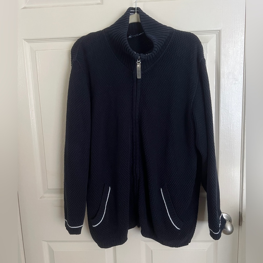 Escada Sport Blue Zip Up Sweater